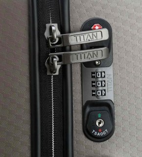 Чемодан гигант на 4-х колесах 113 л Titan Xenon Deluxe, бежевый