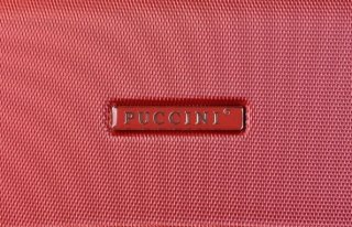 Чемодан гигант пластиковый 4-х колесный 109 л PUCCINI, красный