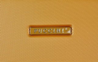 Чемодан гигант пластиковый 4-х колесный 109 л PUCCINI, золото