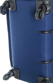 Валіза гігант з тканини на 4-х колесах 104/117 л March Flybird, синя