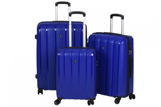 Чемодан пластиковый, 2E, Youngster, средний, 4 колеса, синий (2E-SPPY-M-NV)