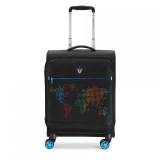 Чемодан под ручную кладь Roncato Lite PRINT на 42/48 л, вес 1,5 кг Черный