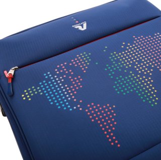 Чемодан под ручную кладь Roncato Lite PRINT на 42/48 л, вес 1,5 кг Синий
