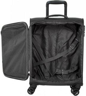 Чемодан под ручную кладь Travelite Kendo тканевый на 33 л весом 2,6 кг Черный