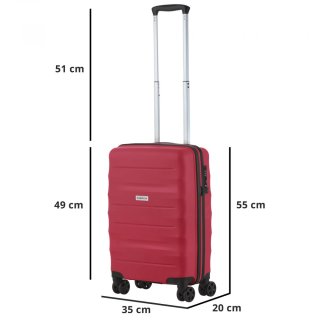 Чемодан ручная кладь CarryOn Porter на 35 л весом 2,5 кг Красный
