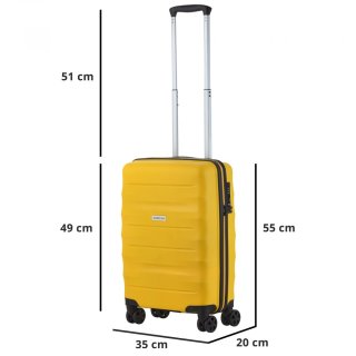 Чемодан ручная кладь CarryOn Porter на 35 л весом 2,5 кг Желтый