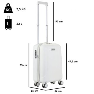 Чемодан ручная кладь CarryOn Skyhopper на 32 л весом 2,5 кг Белый