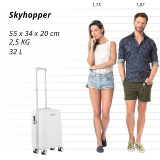 Чемодан ручная кладь CarryOn Skyhopper на 32 л весом 2,5 кг Белый