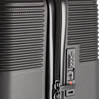 Чемодан ручная кладь Swissbrand Cairo на 35 л вес 2,61 кг из пластика Черный