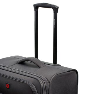 Чемодан ручная кладь Swissbrand Hamilton на 34 л тканевый весом 2,6 кг Черный