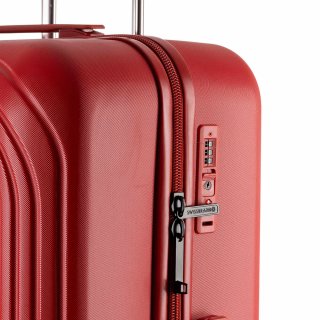 Чемодан ручная кладь Swissbrand London на 42 л весом 2,6 кг из поликарбоната Красный