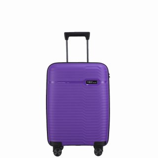 Чемодан ручная кладь V&V Travel Summer Breeze из полипропилена на 40 л весом 2,3 кг Фиолетовый