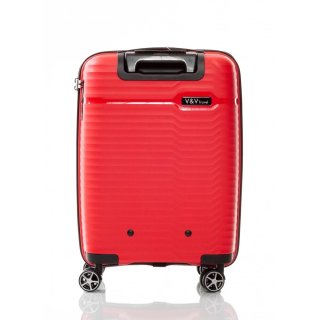 Чемодан ручная кладь V&V Travel Summer Breeze из полипропилена на 40 л весом 2,3 кг Красный