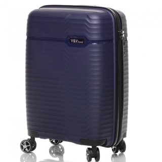 Чемодан ручная кладь V&V Travel Summer Breeze из полипропилена на 40 л весом 2,3 кг Синий