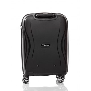 Чемодан ручная кладь V&V Travel TIFFANY на 40 л весом 2,2 кг из полипропилена Черный