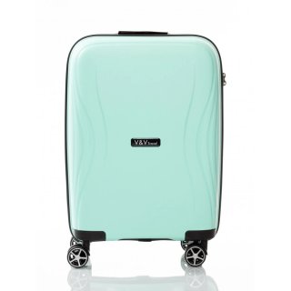 Чемодан ручная кладь V&V Travel TIFFANY на 40 л весом 2,2 кг из полипропилена Голубой
