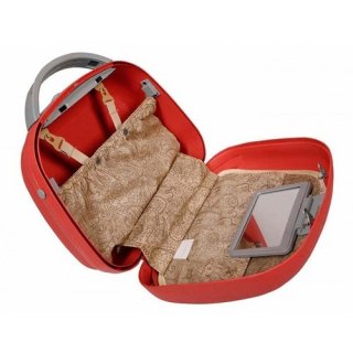 Дорожная косметичка, пластиковый бьюти кейс Vip Collection Kilimanjaro, красный