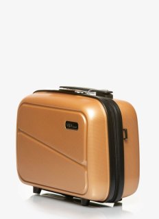 Дорожня косметичка V&V TRAVEL METTALO на 16 л з кріпленням на валізу Золота