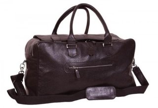 Дорожная кожаная сумка Vip Collection 27 л коричневая