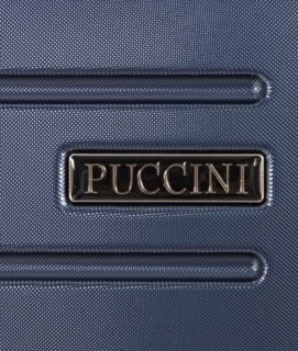 Дорожный пластиковый чемодан гигант 4-х колесный PUCCINI, синий