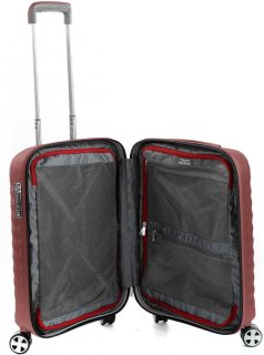 Элитный чемодан 38 л Roncato UNO ZSL Premium 2.0, черный/красный