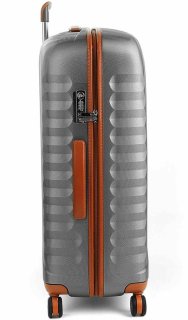 Елітна валіза гігант 114 л Roncato E-LITE Titanium/cognac