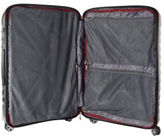 Элитный чемодан гигант из поликарбоната и кожи 113 л Roncato Uno Zip Delux Limited Edition, карбон