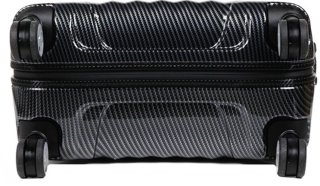 Элитный чемодан гигант из поликарбоната и кожи 113 л Roncato Uno Zip Delux Limited Edition, карбон
