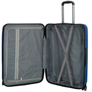 Enrico Benetti Atlanta Steel Blue L 110 л чемодан из пластика на 4 колесах синий