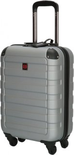 Enrico Benetti Little Rock Silver S 39 л валіза з пластику на 4 колесах срібляста