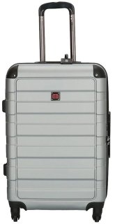 Enrico Benetti Little Rock Silver S 39 л чемодан из пластика на 4 колесах серебристый