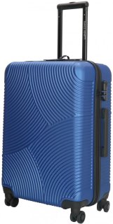 Enrico Benetti Louisville Steel Blue M 68 л чемодан из пластика на 4 колесах синий