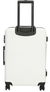 Enrico Benetti Louisville White M 68 л чемодан из пластика на 4 колесах белый