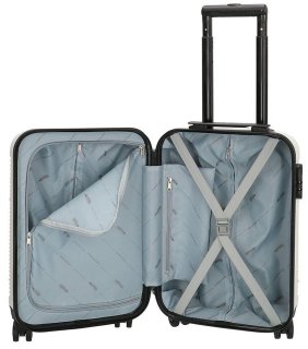 Enrico Benetti Louisville White S 33 л чемодан из пластика на 4 колесах белый