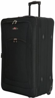 Enrico Benetti Memphis Black L 77 л чемодан из полиэстера на 2 колесах черный