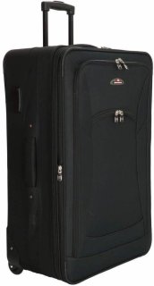 Enrico Benetti Memphis Black L 77 л чемодан из полиэстера на 2 колесах черный