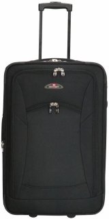 Enrico Benetti Memphis Black M 52 л валіза з поліестеру на 2 колесах чорна