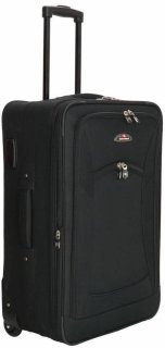 Enrico Benetti Memphis Black M 52 л валіза з поліестеру на 2 колесах чорна