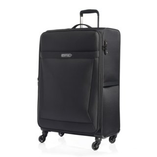 Epic Quantum (L) Black 89/104 л чемодан из полиэстера на 4 колесах черный