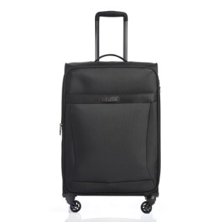 Epic Quantum (M) Black 64/75 л чемодан из полиэстера на 4 колесах черный