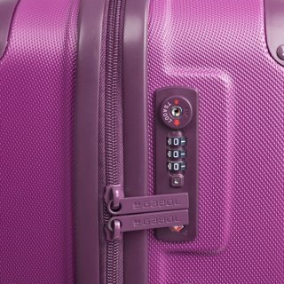 Gabol Balance (M) Plum 55 л чемодан из ABS пластика на 4 колесах фиолетовый