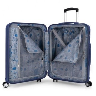 Gabol Clever (M) Blue 61 л чемодан из пластика на 4 колесах синий