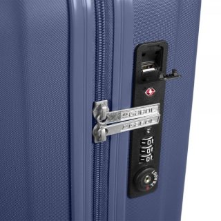 Gabol Clever (S) Blue 37 л чемодан из пластика на 4 колесах синий