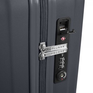 Gabol Clever (S) Grey 37 л чемодан из пластика на 4 колесах серый