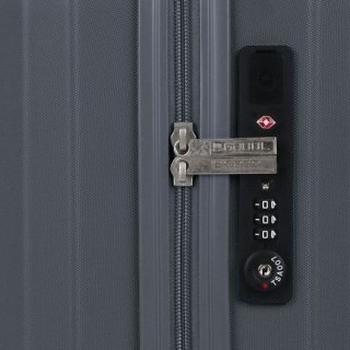 Gabol Clever (S) Grey 37 л чемодан из пластика на 4 колесах серый