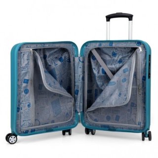 Gabol Clever (S) Turquoise 37 л чемодан из пластика на 4 колесах бирюзовый