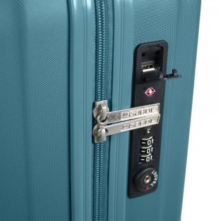 Gabol Clever (S) Turquoise 37 л чемодан из пластика на 4 колесах бирюзовый