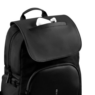 Міський рюкзак Soft Daypack із захистом від крадіжок, від порізів із відділом під ноутбук Чорний