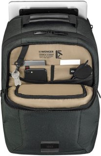 Городской рюкзак Wenger MX ECO Professional на 20 л с отделом под ноутбук Черный