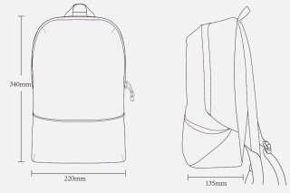Городской рюкзак Xiaomi Z Bag Ultra Light Portable Mini Желтый